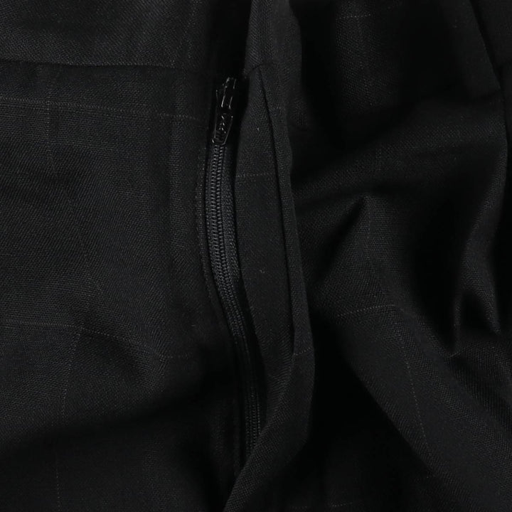 Check Pattern Two-Pleat Wool Trousers, Made in USA, Men's Size W36 (approx.) wool black type Vintage Second Hand