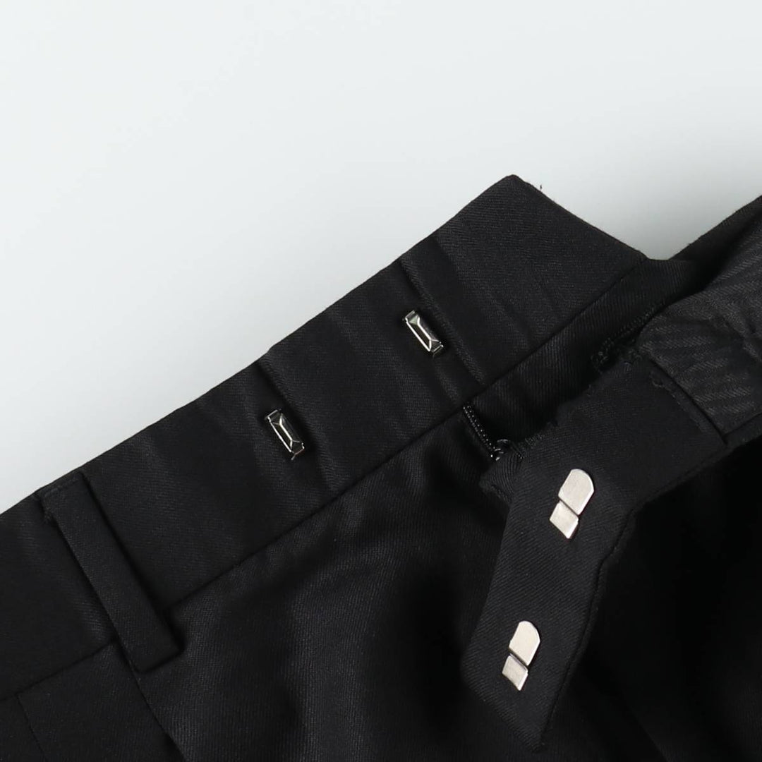 Perry Ellis PORTFOLIO Two-Pleat Wool Trousers, Men's W32 (approx.), Vintage wool black type Vintage Second Hand