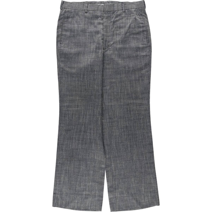 Palm Beach Kasuri Pattern Slacks Pants Men's W35 (approx.) Vintage unclear gray type Vintage Second Hand