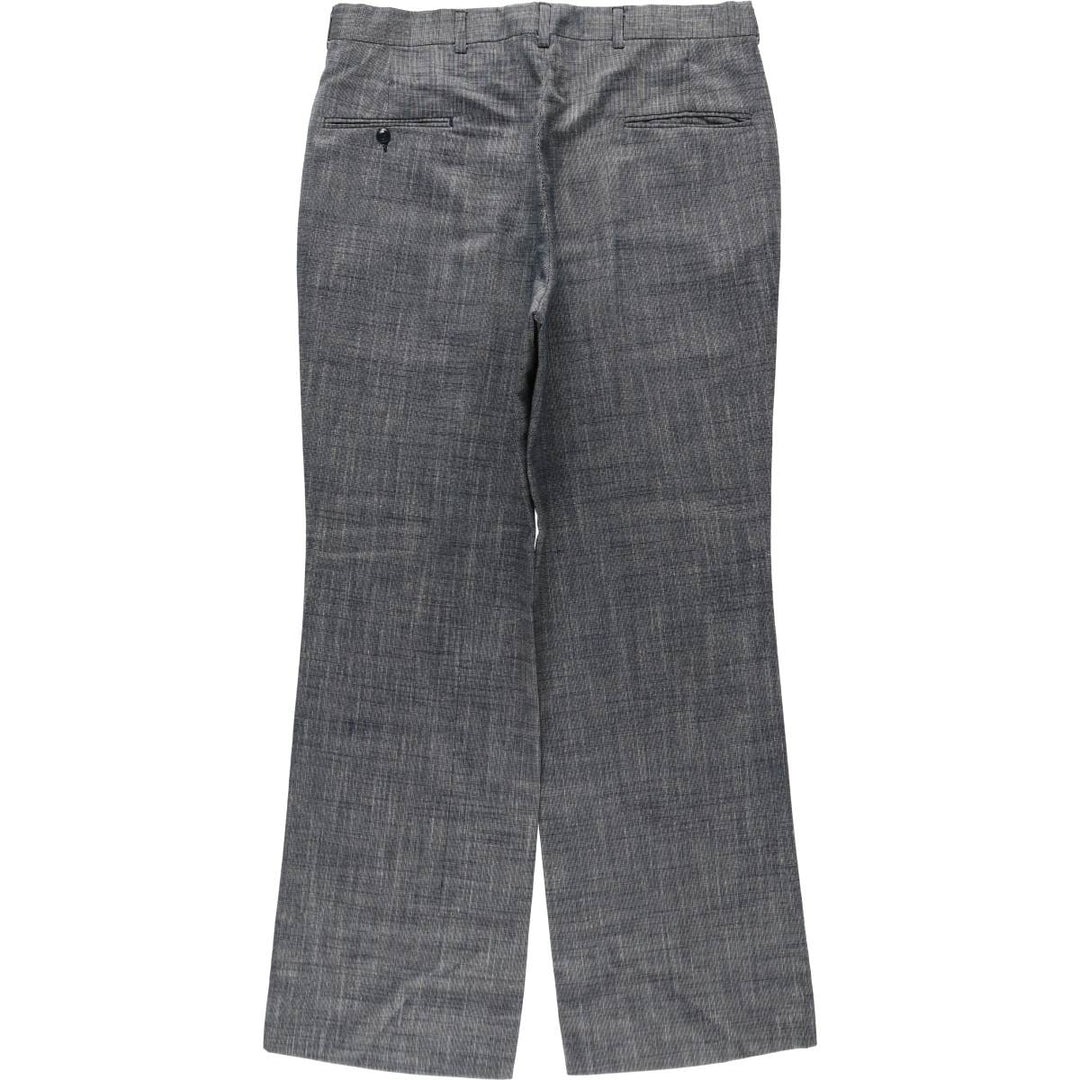 Palm Beach Kasuri Pattern Slacks Pants Men's W35 (approx.) Vintage unclear gray type Vintage Second Hand
