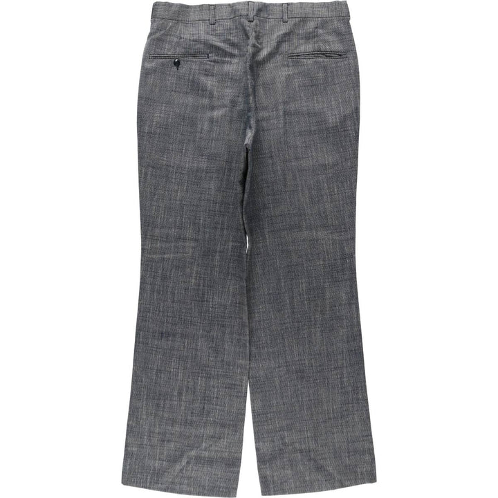 Palm Beach Kasuri Pattern Slacks Pants Men's W35 (approx.) Vintage unclear gray type Vintage Second Hand