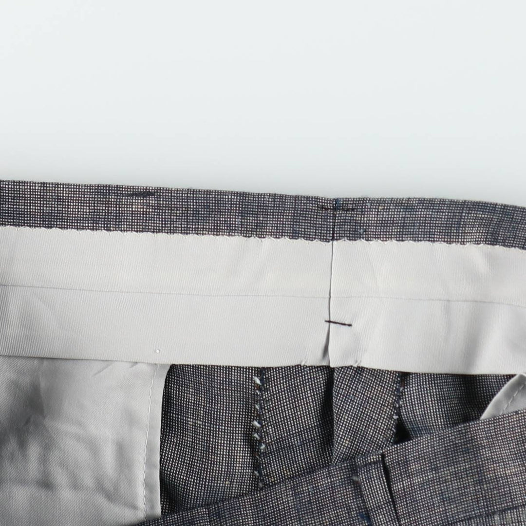 Palm Beach Kasuri Pattern Slacks Pants Men's W35 (approx.) Vintage unclear gray type Vintage Second Hand