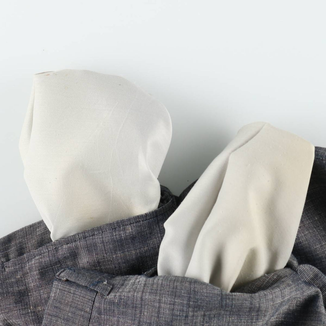 Palm Beach Kasuri Pattern Slacks Pants Men's W35 (approx.) Vintage unclear gray type Vintage Second Hand