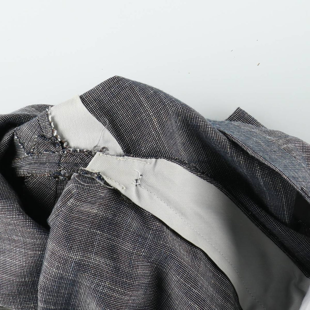 Palm Beach Kasuri Pattern Slacks Pants Men's W35 (approx.) Vintage unclear gray type Vintage Second Hand