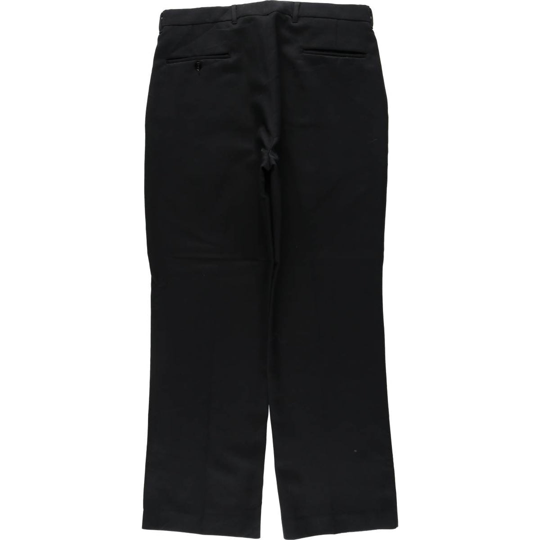 COMFORT ACTION Two-Pleat Slacks Pants, Made in USA, Men's W33 (approx.), Vintage unclear black type Vintage Second Hand