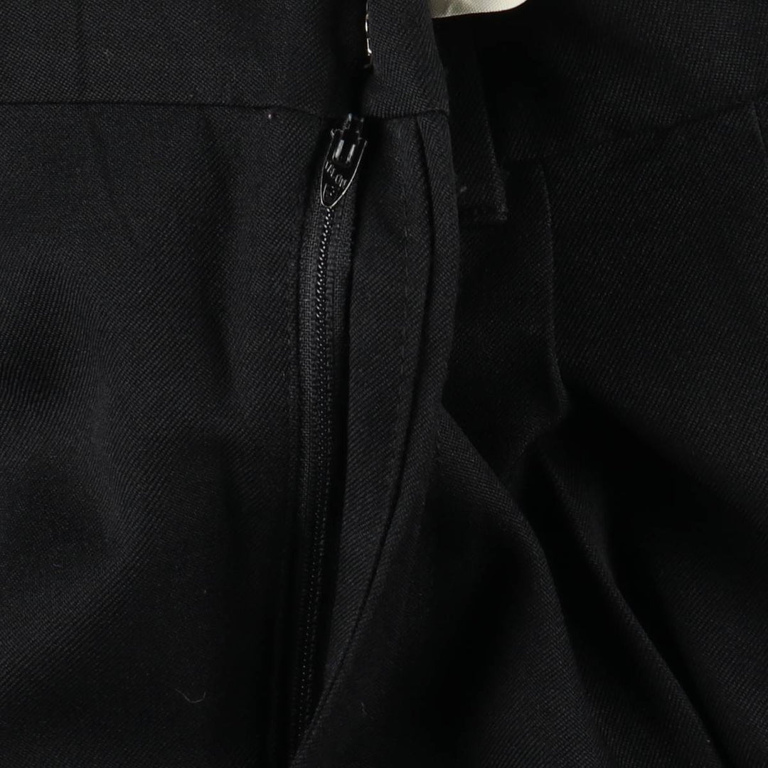 COMFORT ACTION Two-Pleat Slacks Pants, Made in USA, Men's W33 (approx.), Vintage unclear black type Vintage Second Hand