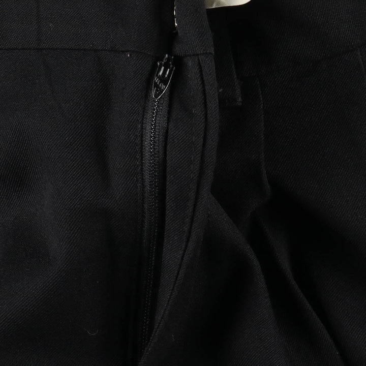 COMFORT ACTION Two-Pleat Slacks Pants, Made in USA, Men's W33 (approx.), Vintage unclear black type Vintage Second Hand