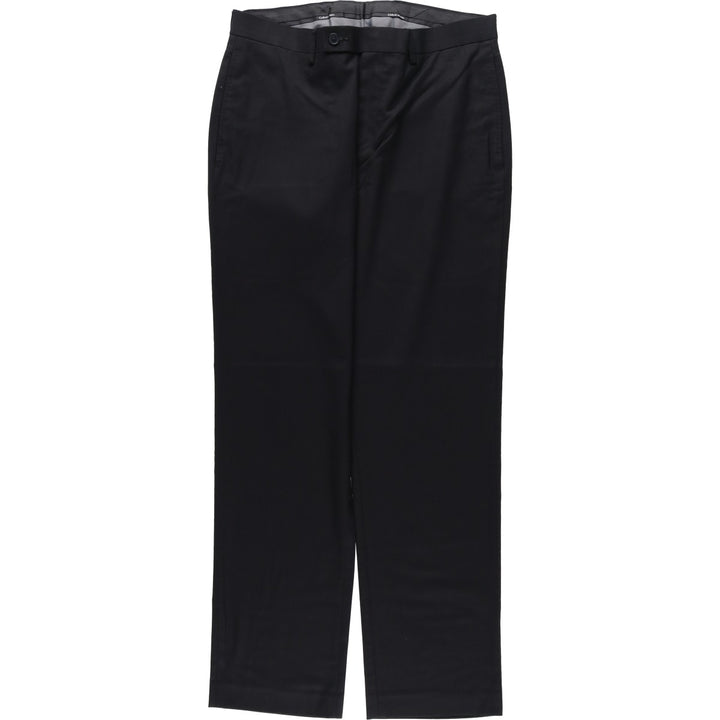 Calvin Klein slacks for men, size W32 (approx.) polyester black type Vintage Second Hand