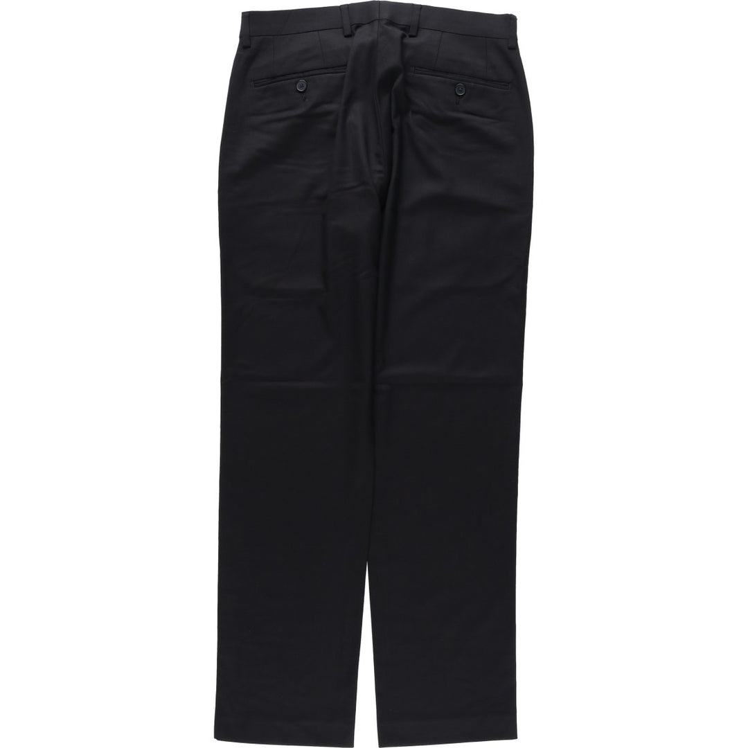 Calvin Klein slacks for men, size W32 (approx.) polyester black type Vintage Second Hand