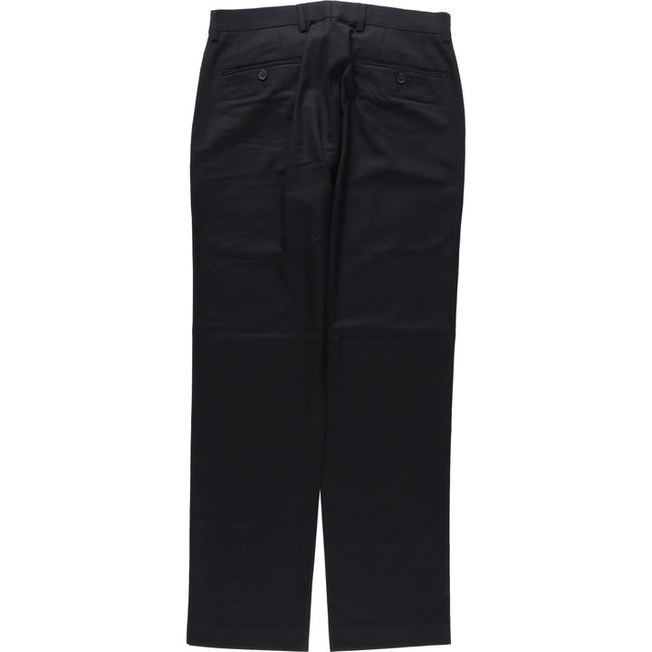 Calvin Klein slacks for men, size W32 (approx.) polyester black type Vintage Second Hand