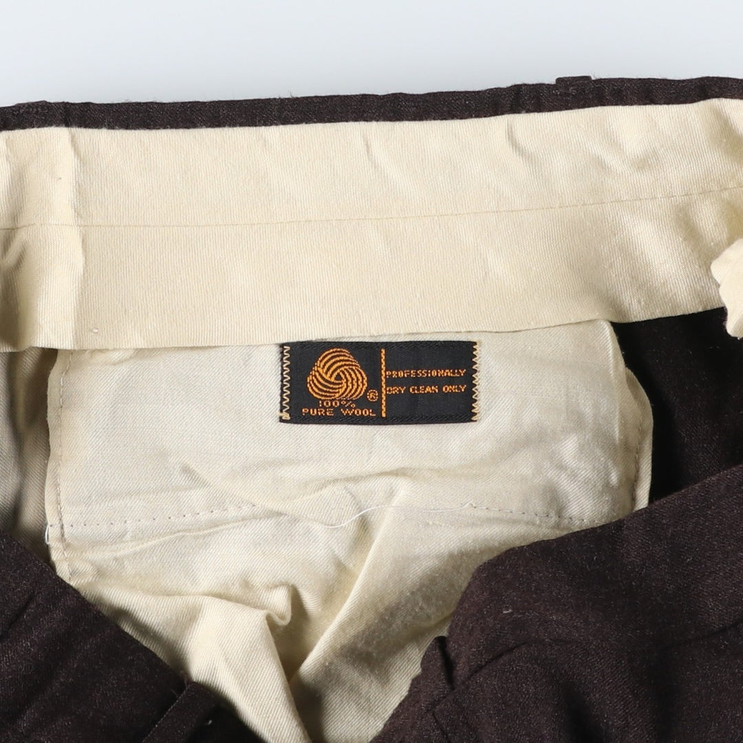 JAYMAR Wool Trousers, Slacks, Men's, Size W34 (approx.), Vintage wool walnut Vintage Second Hand