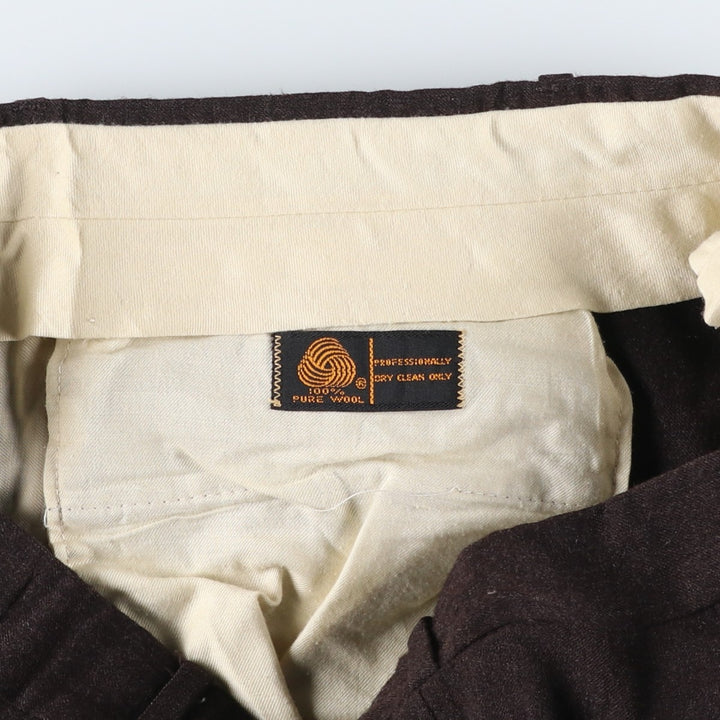 JAYMAR Wool Trousers, Slacks, Men's, Size W34 (approx.), Vintage wool walnut Vintage Second Hand
