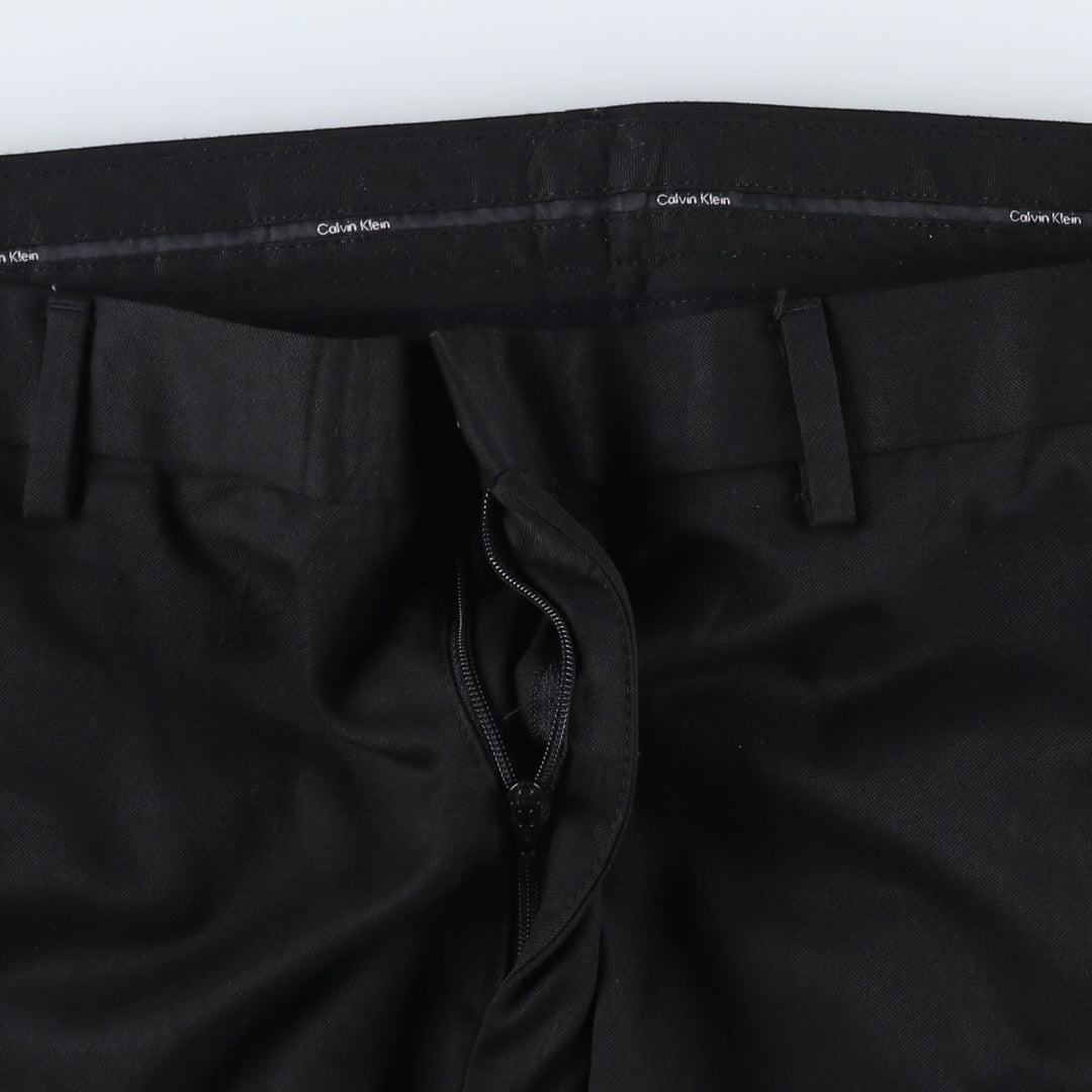 Calvin Klein Slacks Pants for Men, W35 polyester black type Vintage Second Hand