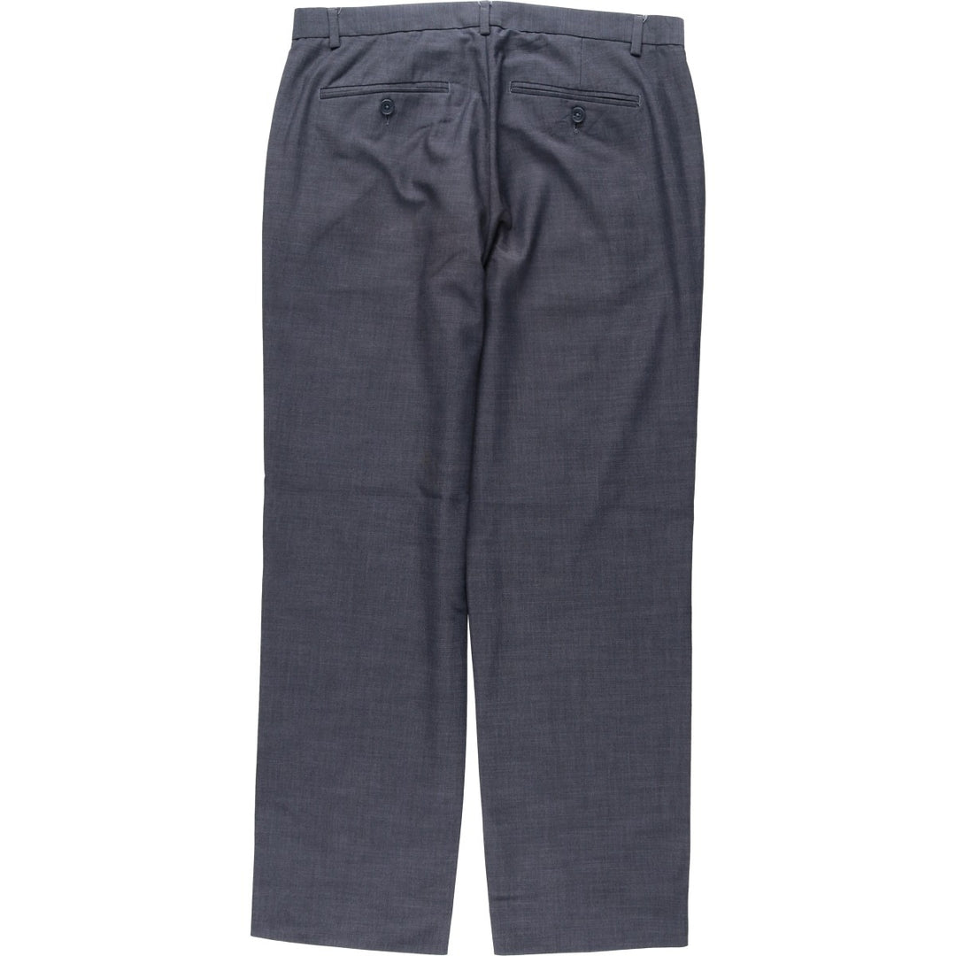 Calvin Klein slacks for men, size W34 (approx.) polyester gray type Vintage Second Hand