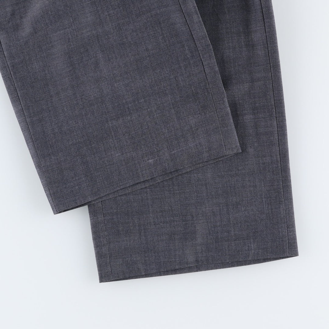 Calvin Klein slacks for men, size W34 (approx.) polyester gray type Vintage Second Hand