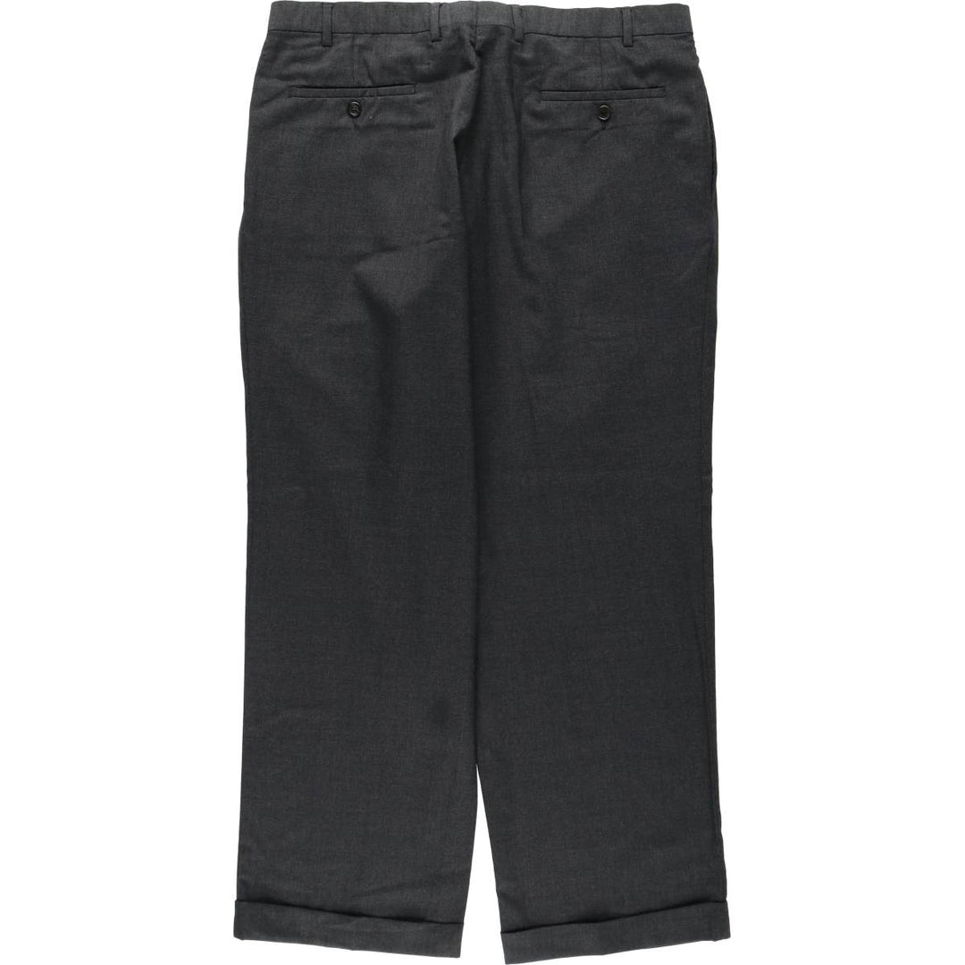 Ralph Lauren LAUREN Lauren Two-pleat wool pants slacks for men, equivalent to W36 wool gray type Vintage Second Hand