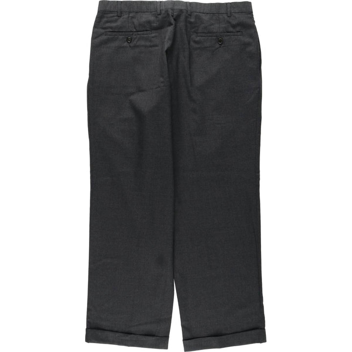 Ralph Lauren LAUREN Lauren Two-pleat wool pants slacks for men, equivalent to W36 wool gray type Vintage Second Hand