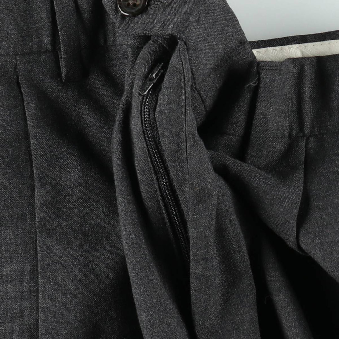 Ralph Lauren LAUREN Lauren Two-pleat wool pants slacks for men, equivalent to W36 wool gray type Vintage Second Hand
