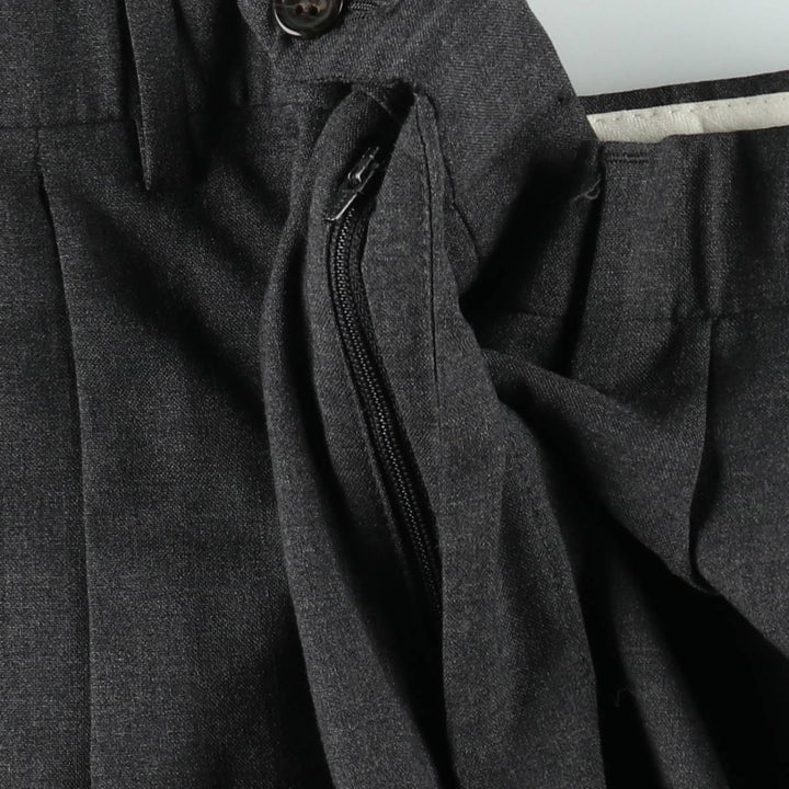 Ralph Lauren LAUREN Lauren Two-pleat wool pants slacks for men, equivalent to W36 wool gray type Vintage Second Hand