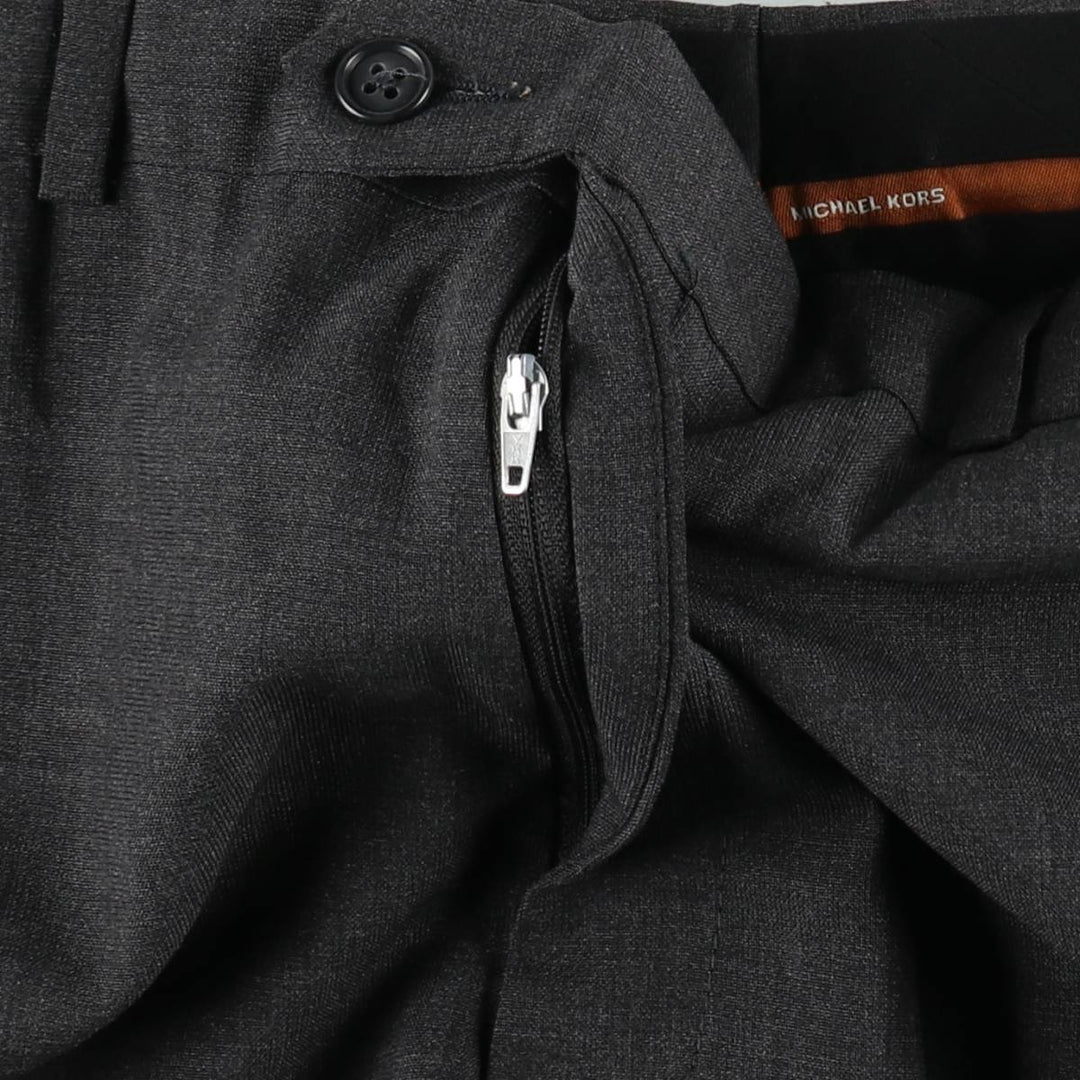 Michael Kors wool trousers/slacks, made in Canada, men's size W35 (approx.). wool gray type Vintage Second Hand
