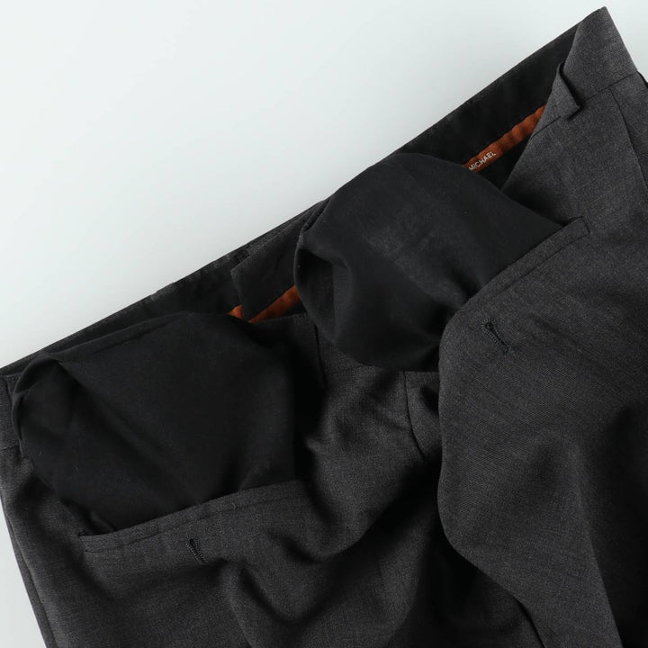 Michael Kors wool trousers/slacks, made in Canada, men's size W35 (approx.). wool gray type Vintage Second Hand