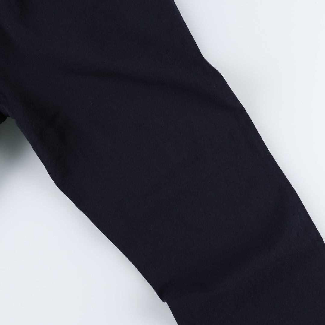 1990'S Lands' End Two-Pleat Wool Trousers, Made in USA, Men's Size W33 (approx.), Vintage wool navy blue type Vintage Second Hand