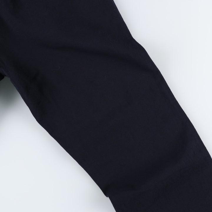 1990'S Lands' End Two-Pleat Wool Trousers, Made in USA, Men's Size W33 (approx.), Vintage wool navy blue type Vintage Second Hand