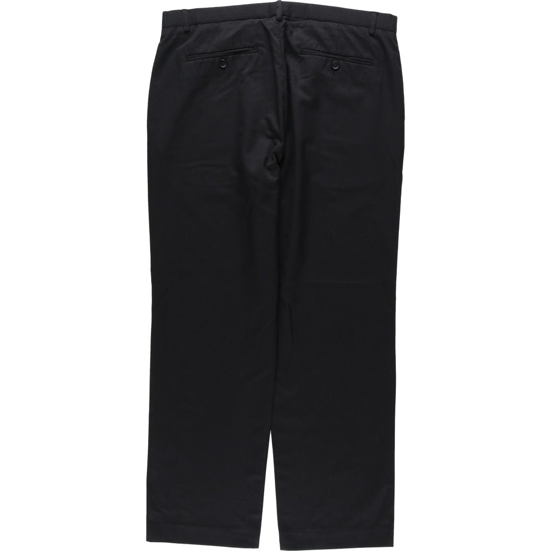 ~2000'S Calvin Klein Stripe Pattern Slacks Pants Men's W36 (approx.) Vintage polyester black type Vintage Second Hand