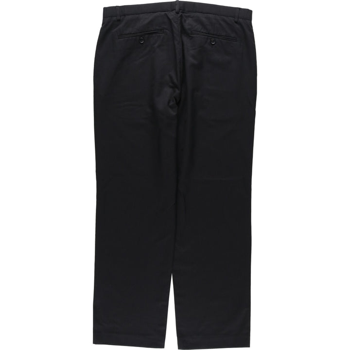 ~2000'S Calvin Klein Stripe Pattern Slacks Pants Men's W36 (approx.) Vintage polyester black type Vintage Second Hand