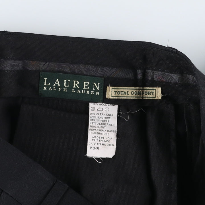 Ralph Lauren LAUREN Wool pants, slacks, men's, W34 equivalent wool navy blue type Vintage Second Hand