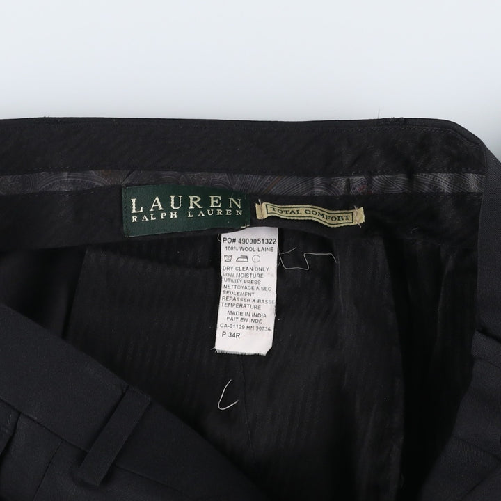 Ralph Lauren LAUREN Wool pants, slacks, men's, W34 equivalent wool navy blue type Vintage Second Hand