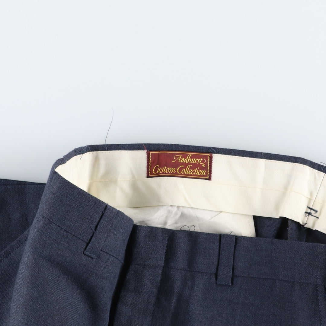 Andhurst slacks pants from the 1990s, made in the USA, men's size W35 (approx.), vintage. unclear navy blue type Vintage Second Hand