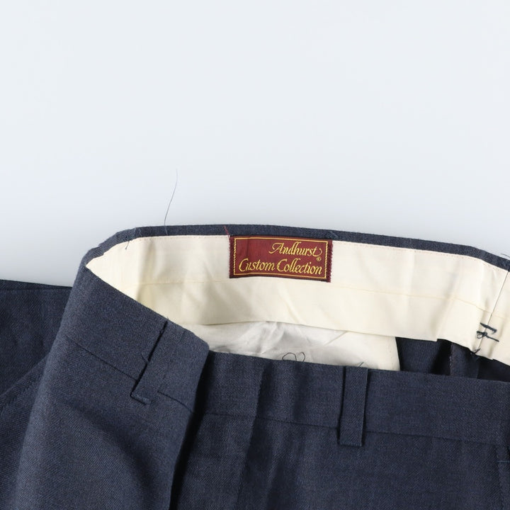 Andhurst slacks pants from the 1990s, made in the USA, men's size W35 (approx.), vintage. unclear navy blue type Vintage Second Hand