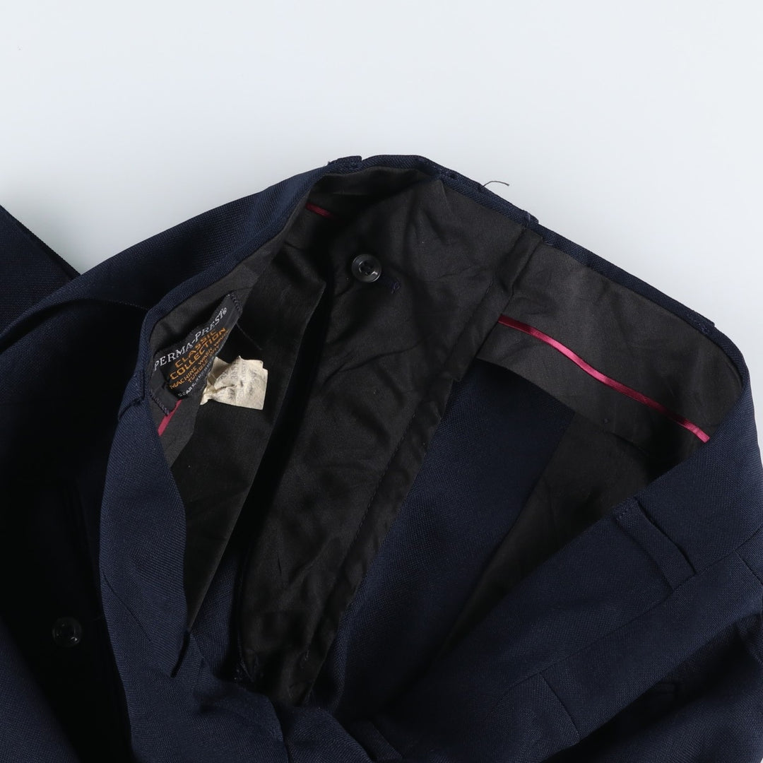 Sears men's slacks, equivalent to size W32, vintage. polyester navy blue type Vintage Second Hand