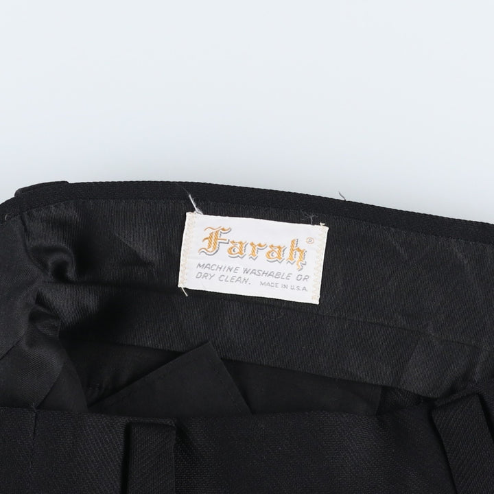 ~70'S Farah Flare Pants, Made in USA, Men's W34 equivalent unclear black type Vintage Second Hand