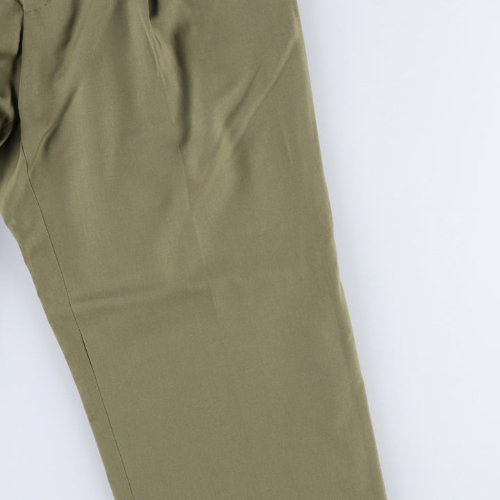 Ermenegildo Zegna two-pleat wool trousers, men's size W36 (approx.), vintage. wool Khaki type Vintage Second Hand