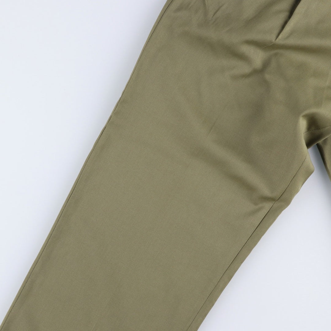 Ermenegildo Zegna two-pleat wool trousers, men's size W36 (approx.), vintage. wool Khaki type Vintage Second Hand
