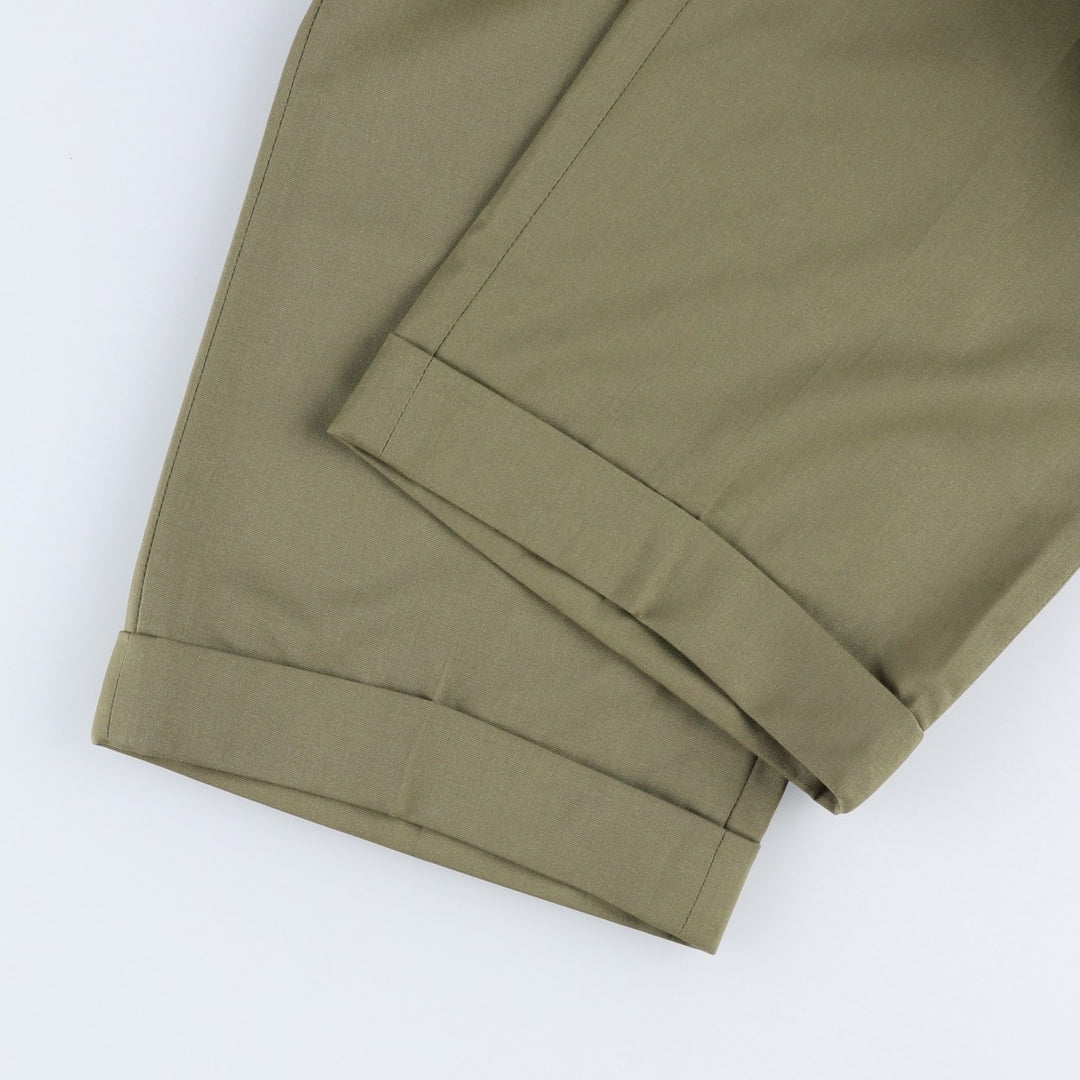 Ermenegildo Zegna two-pleat wool trousers, men's size W36 (approx.), vintage. wool Khaki type Vintage Second Hand