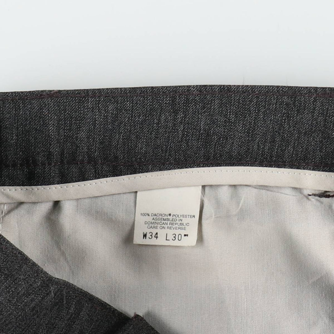 90'S Levi's Action Slacks, Men's, Size 34, Vintage polyester gray type Vintage Second Hand
