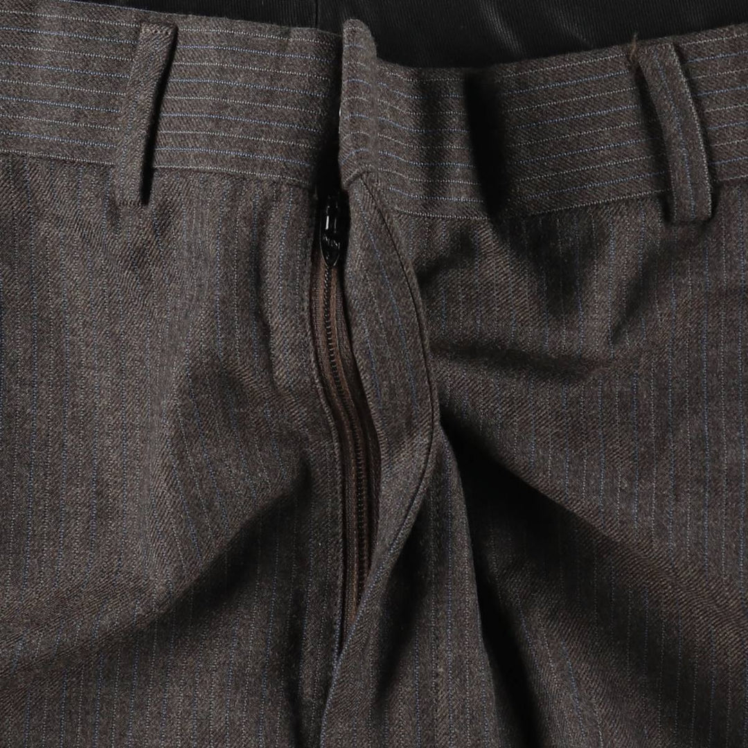 ~90'S Striped Pattern Slacks Pants Men's W35 (approx.) Vintage unclear gray type Vintage Second Hand