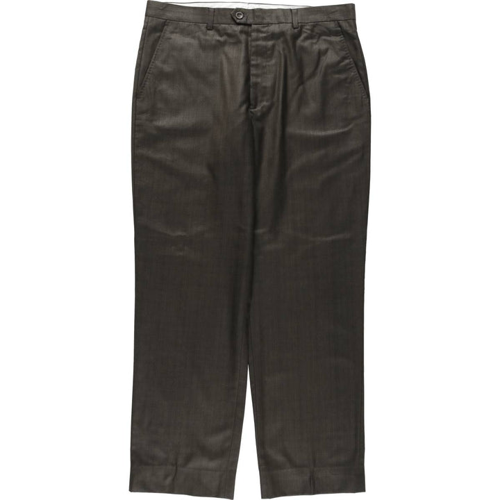 Pierre Cardin wool trousers/slacks for men, equivalent to size W35. wool brown type Vintage Second Hand