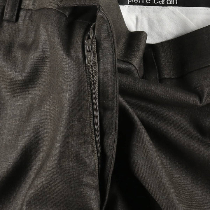 Pierre Cardin wool trousers/slacks for men, equivalent to size W35. wool brown type Vintage Second Hand
