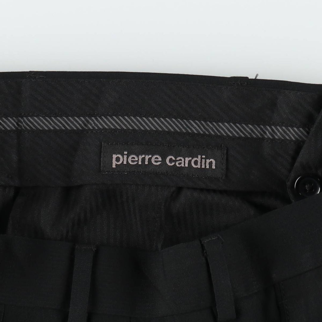 Pierre Cardin slacks pants for men, size W31 (approx.) polyester black type Vintage Second Hand