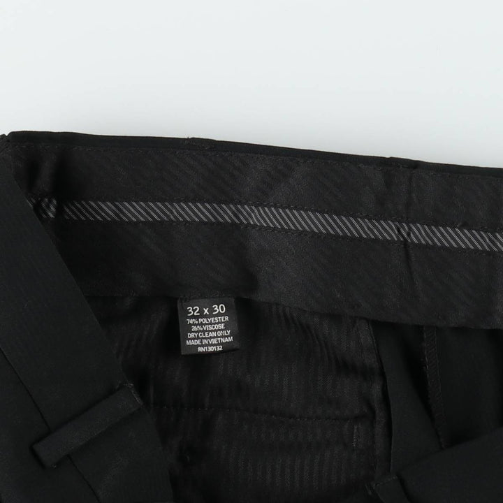 Pierre Cardin slacks pants for men, size W31 (approx.) polyester black type Vintage Second Hand