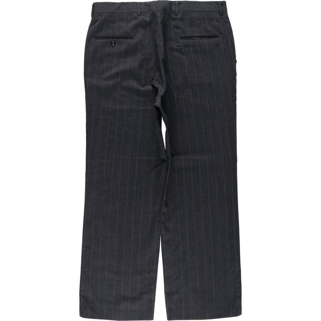70s-80'S Deansgate Stripe Pattern Slacks Pants, Made in USA, Men's W35 (approx.), Vintage unclear gray type Vintage Second Hand