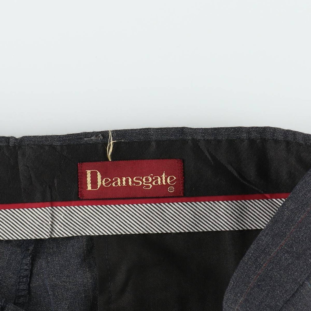 70s-80'S Deansgate Stripe Pattern Slacks Pants, Made in USA, Men's W35 (approx.), Vintage unclear gray type Vintage Second Hand