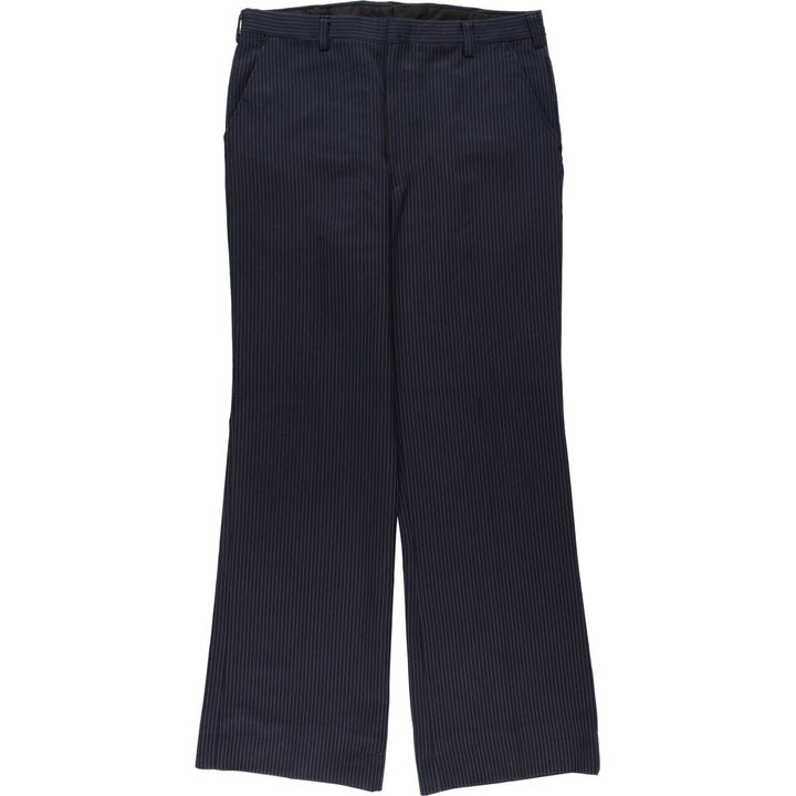 90'S Vintage Striped Slacks, Men's Size W33 unclear navy blue type Vintage Second Hand