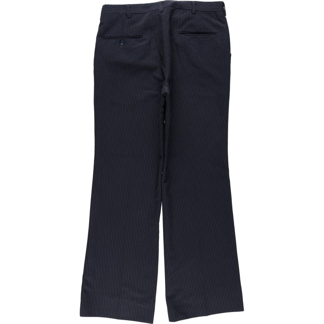 90'S Vintage Striped Slacks, Men's Size W33 unclear navy blue type Vintage Second Hand
