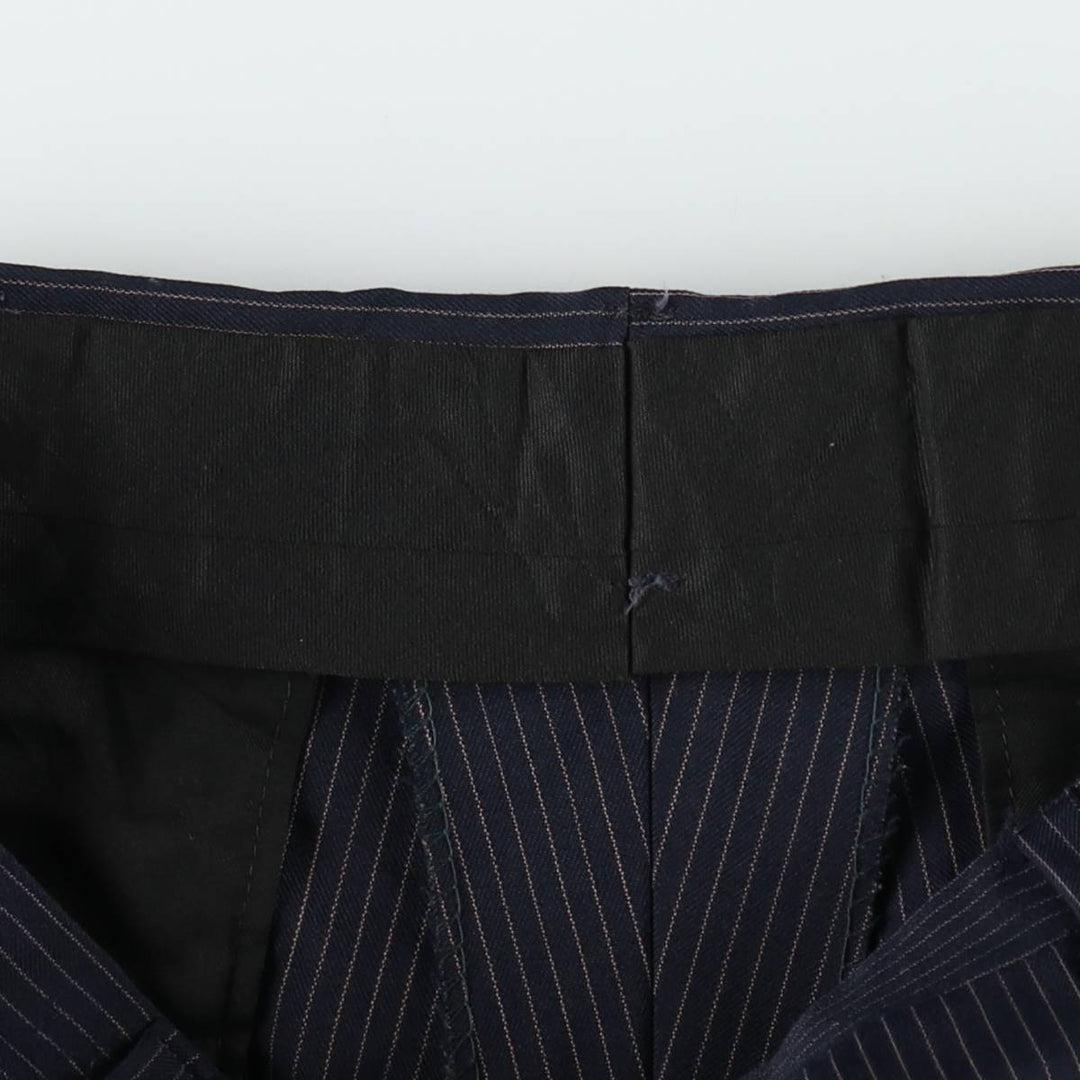 90'S Vintage Striped Slacks, Men's Size W33 unclear navy blue type Vintage Second Hand