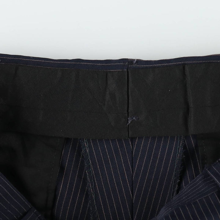 90'S Vintage Striped Slacks, Men's Size W33 unclear navy blue type Vintage Second Hand